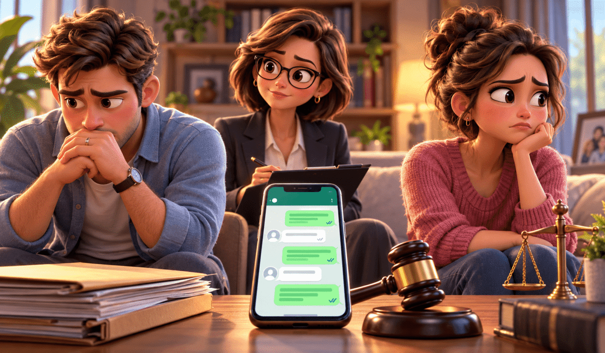 boşanma davasında WhatsApp mesajları delil olur mu, WhatsApp mesajları delil olur mu, WhatsApp ekran görüntüsü delil olur mu, boşanmada WhatsApp kayıtları, zina davasında WhatsApp mesajları, silinen WhatsApp mesajları geri getirilebilir mi, WhatsApp konuşmaları mahkemede delil olur mu, eşimin WhatsApp mesajları delil olur mu, hukuka aykırı WhatsApp delili, boşanma davasında aldatma delilleri